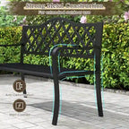 Banc de jardin Costway 50,5 po en métal à lattes pour 2 à 3 personnes - Voir les détails