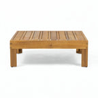 Ensemble de canapé d'extérieur 3 pièces avec table basse, bleu