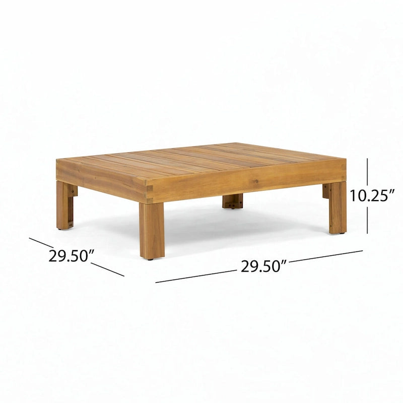 Ensemble de canapé d'extérieur 3 pièces avec table basse, bleu