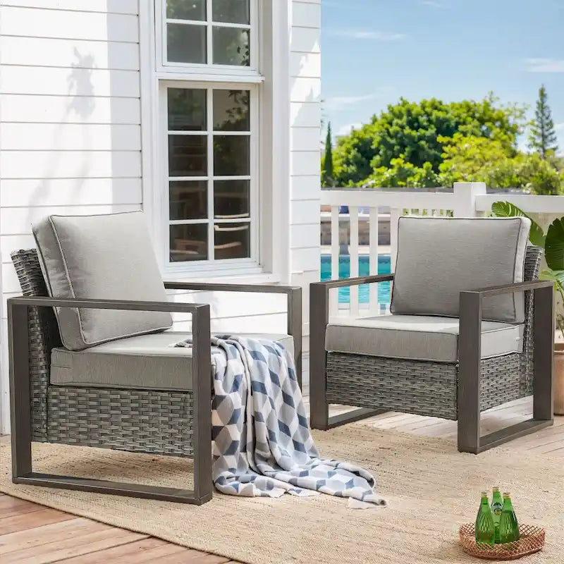 Chaise de jardin avec coussin épais