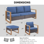 Chaise de jardin avec coussin épais