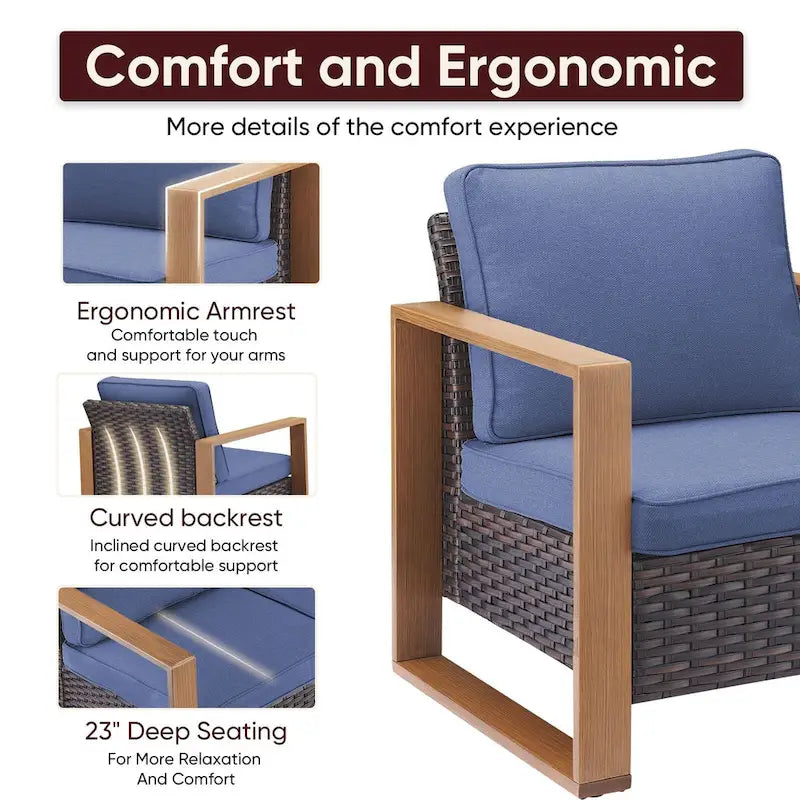 Chaise de jardin avec coussin épais