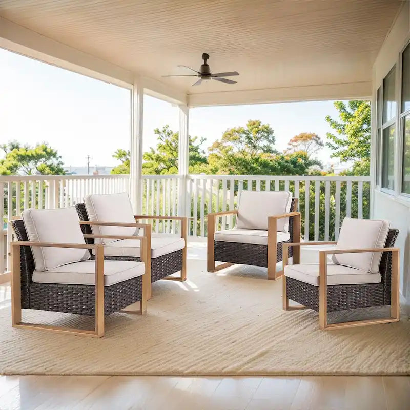 Chaise de jardin avec coussin épais