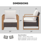 Chaise de jardin avec coussin épais