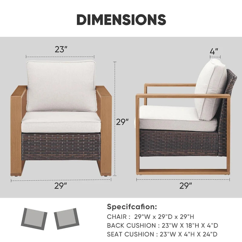Chaise de jardin avec coussin épais
