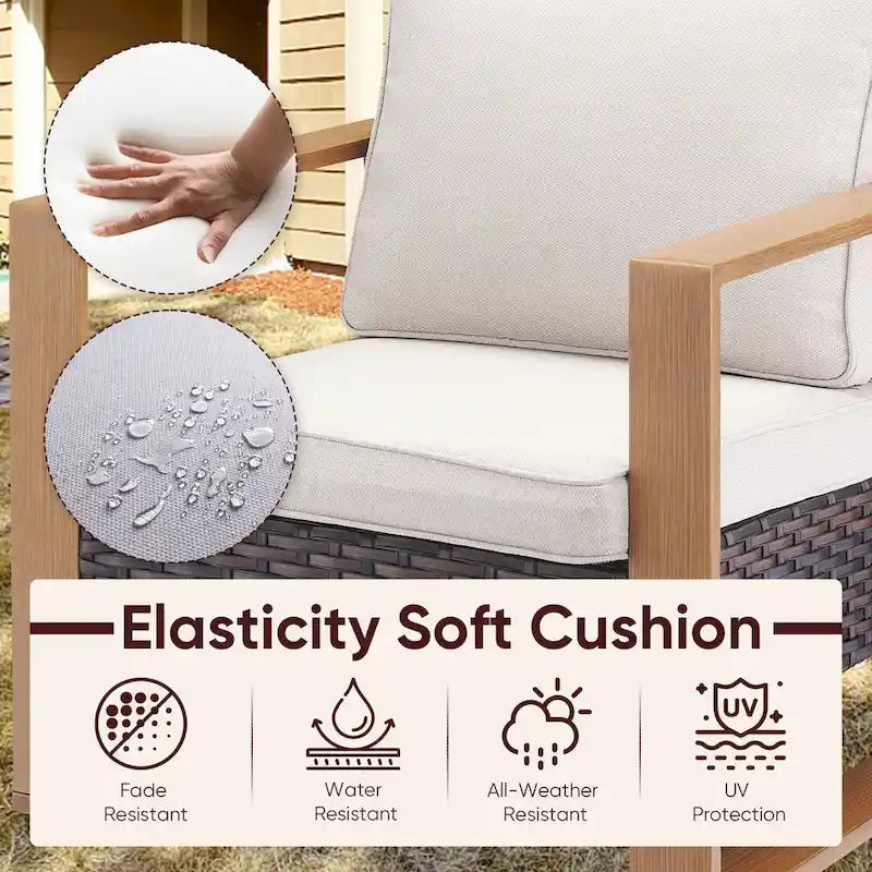 Chaise de jardin avec coussin épais