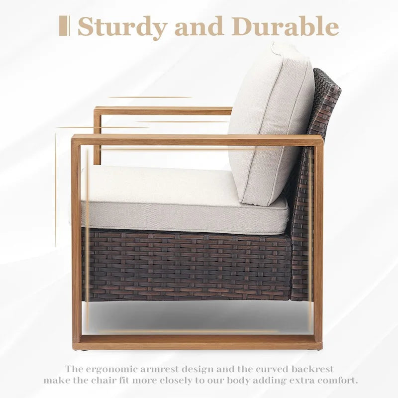 Chaise de jardin avec coussin épais