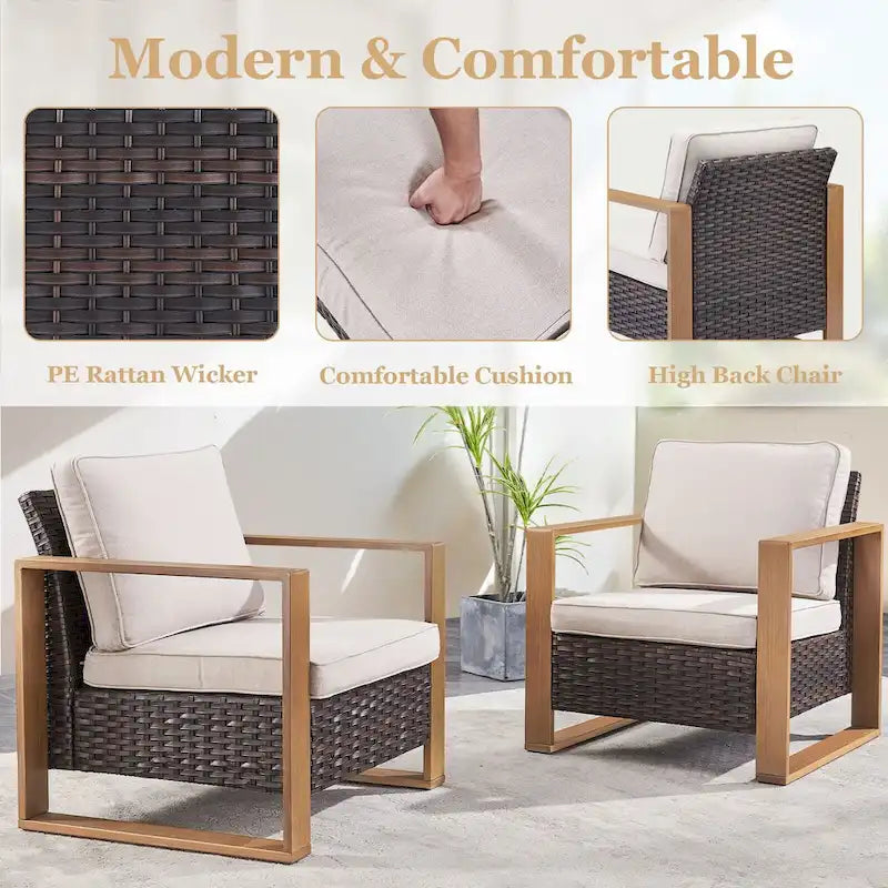 Chaise de jardin avec coussin épais