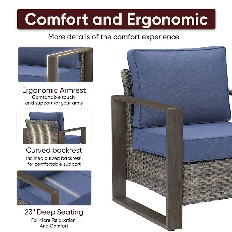 Chaise de jardin avec coussin épais
