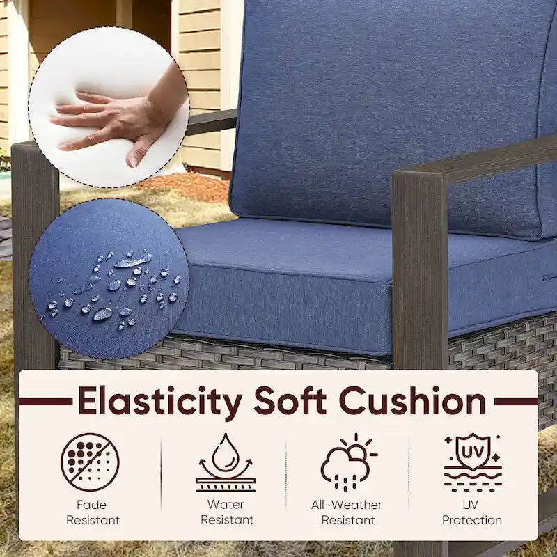 Chaise de jardin avec coussin épais