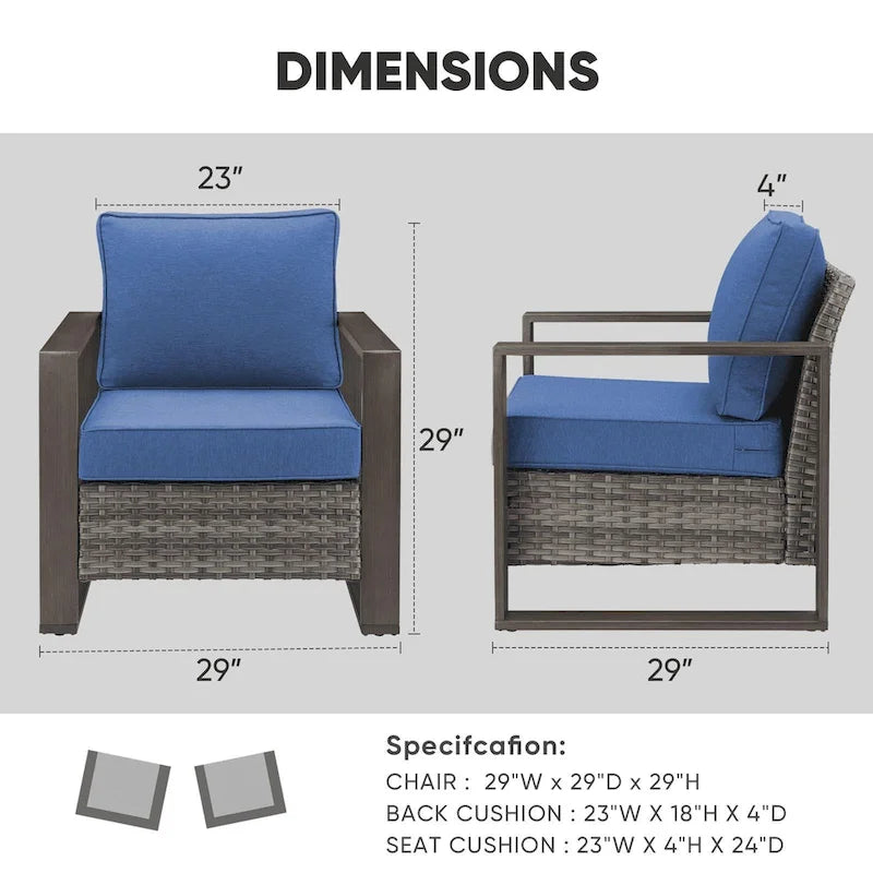 Chaise de jardin avec coussin épais