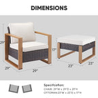 Chaise de jardin avec coussin épais
