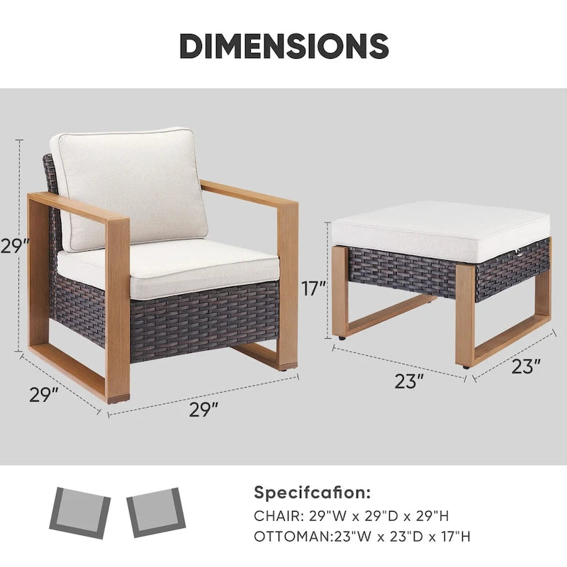 Chaise de jardin avec coussin épais