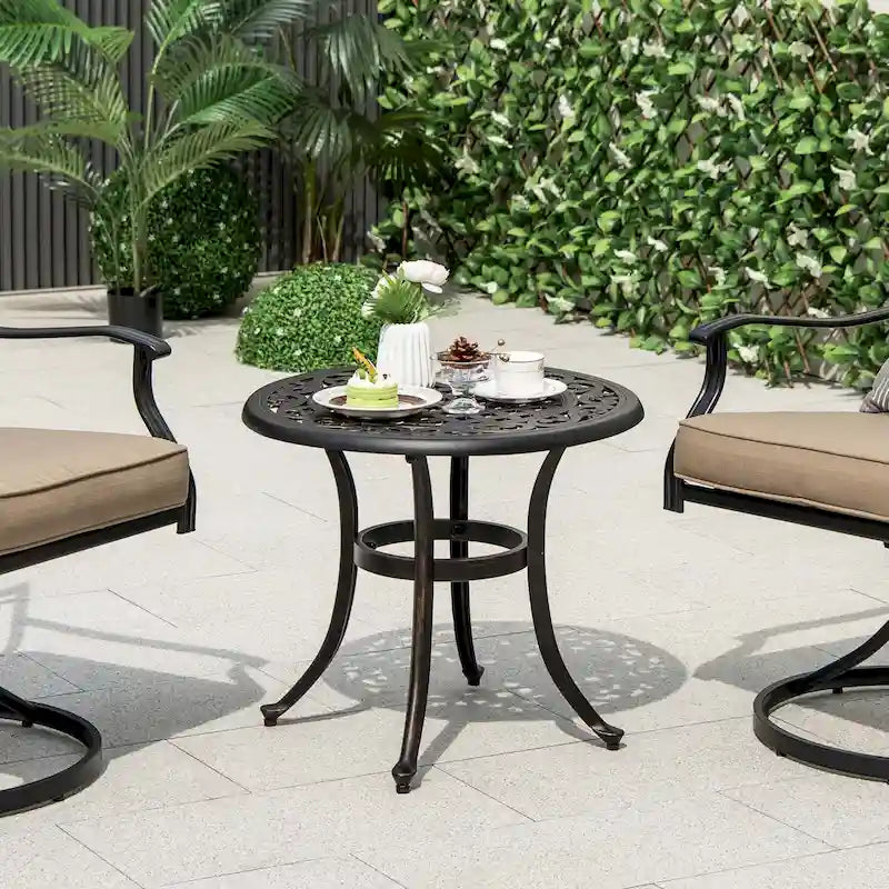 Table d'appoint de patio Costway 24 avec pieds réglables, ronde - Voir les détails