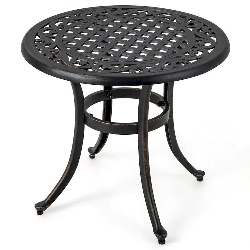 Table d'appoint de patio Costway 24 avec pieds réglables, ronde - Voir les détails