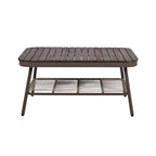 Ensemble de mobilier de patio extérieur 4 pièces, ensemble de meubles sectionnels résistants aux intempéries avec chaises en corde tressée et table basse