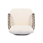 Ensemble de mobilier de patio extérieur 4 pièces, ensemble de meubles sectionnels résistants aux intempéries avec chaises en corde tressée et table basse