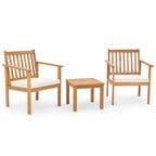 Ensemble de mobilier de jardin Costway 3 pièces en bois d'acacia : chaises et table basse - Voir les détails