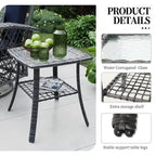 Ensemble de 6 pièces UPHA pour patio extérieur en osier pivotant avec table d'appoint et coussins