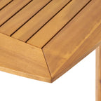 Ensemble de salle à manger d'extérieur extensible 7 pièces avec table extensible en bois d'acacia et 6 chaises empilables