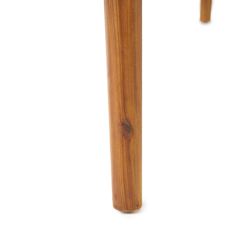 Ensemble de salle à manger d'extérieur extensible 7 pièces avec table extensible en bois d'acacia et 6 chaises empilables
