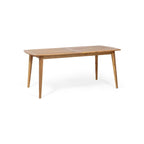 Ensemble de salle à manger d'extérieur extensible 7 pièces avec table extensible en bois d'acacia et 6 chaises empilables