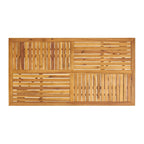 Ensemble de salle à manger d'extérieur 7 pièces en bois d'acacia avec table rectangulaire et 6 chaises rembourrées