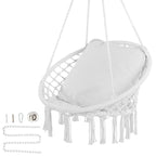 Fauteuil suspendu hamac, fauteuil suspendu en macramé avec coussin et matériel de fixation, fauteuil suspendu en corde de coton