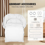 Fauteuil suspendu hamac, fauteuil suspendu en macramé avec coussin et matériel de fixation, fauteuil suspendu en corde de coton