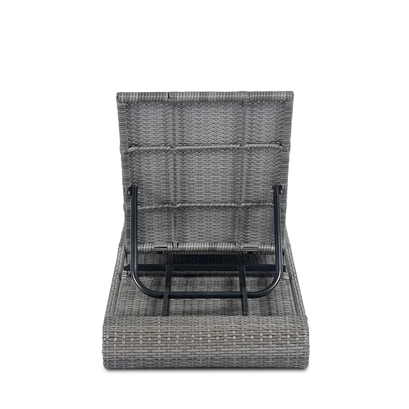 Christopher Knight Home - Angela PE Chaise longue d'extérieur en rotin, ensemble de 2