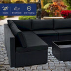 Ensemble de mobilier de jardin en rotin Costway 10 pièces comprenant un canapé et une table basse en osier - Voir les détails