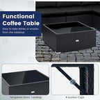 Ensemble de mobilier de jardin en rotin Costway 10 pièces comprenant un canapé et une table basse en osier - Voir les détails