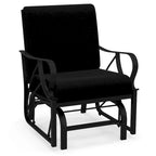Costway Patio Rocking Chair with Cushion Heavy-Duty Metal Frame Smooth - See Details
