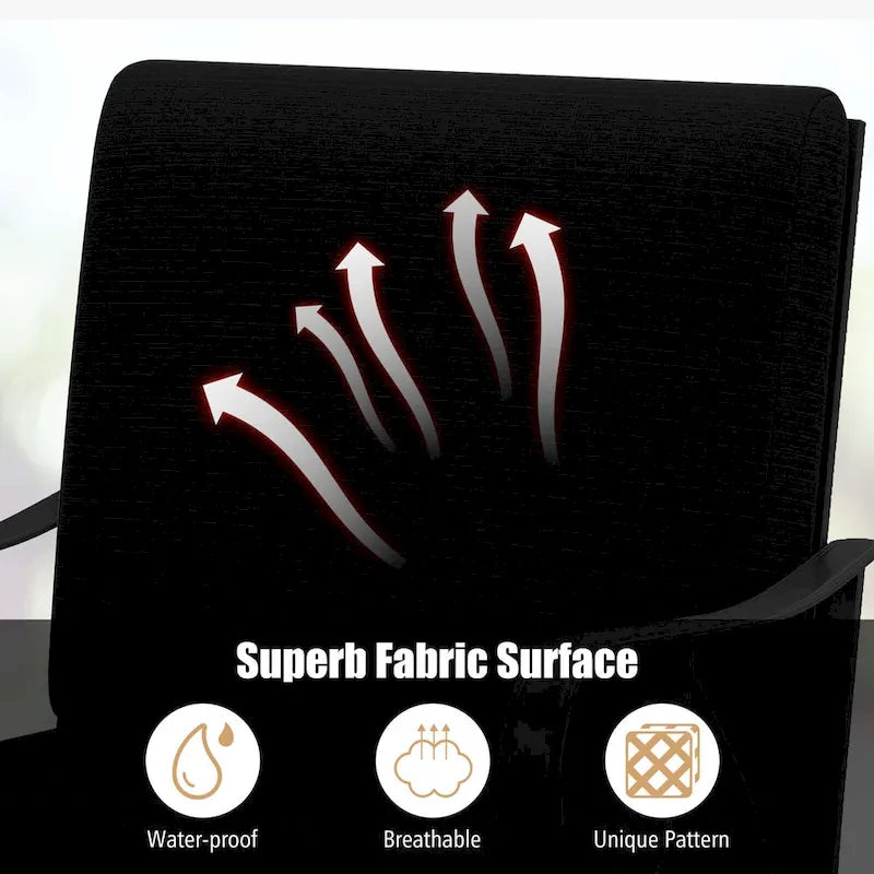 Fauteuil à bascule de patio Costway avec coussin, structure métallique robuste et lisse - Voir les détails