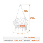Fauteuil hamac suspendu pour intérieur et extérieur, terrasse, chambre, véranda
