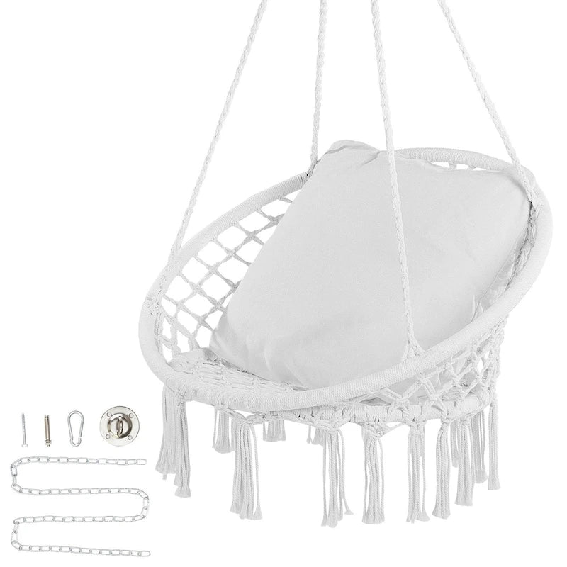 Fauteuil hamac suspendu pour intérieur et extérieur, terrasse, chambre, véranda