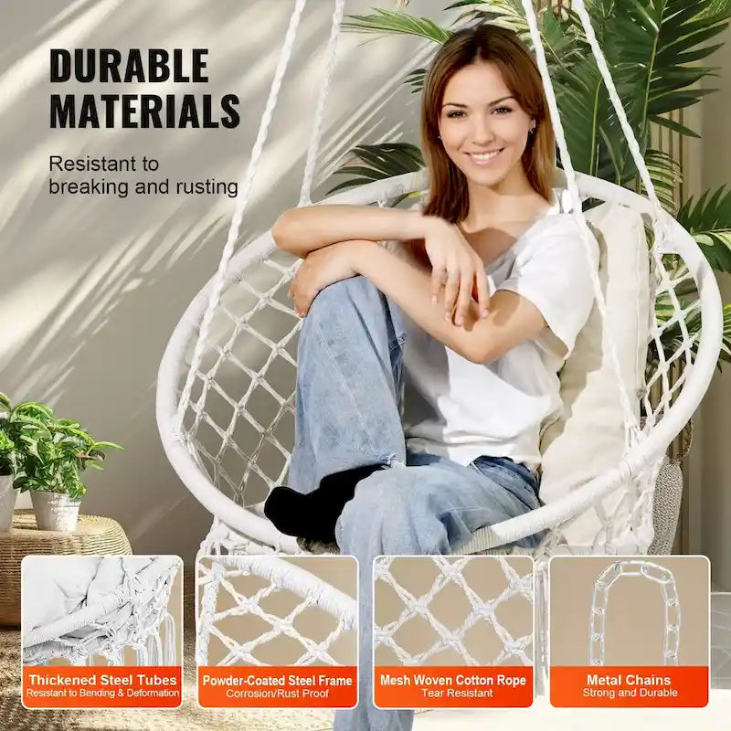 Fauteuil hamac suspendu pour intérieur et extérieur, terrasse, chambre, véranda