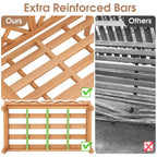 Banc de jardin Costway pour 2 personnes avec accoudoirs et dossier confortables - Voir les détails