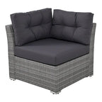 Ensemble de mobilier de patio, canapé-lit d'extérieur, ensemble de mobilier de jardin en rotin, coin salon de patio avec coussins et table basse
