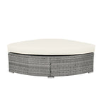 Ensemble de mobilier de patio, canapé-lit d'extérieur, ensemble de mobilier de jardin en rotin, coin salon de patio avec coussins et table basse