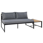 Ensemble de jardin 4 pièces, mobilier de patio durable avec coussins imperméables