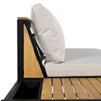 Ensemble de jardin 4 pièces, mobilier de patio durable avec coussins imperméables