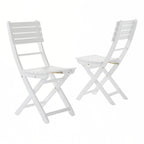 Chaises de salle à manger pliantes d'extérieur en bois d'acacia (lot de 2)