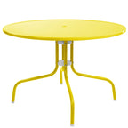 39.25-Inch Outdoor Retro Metal Tulip Table, Yellow