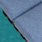 Chaise longue d'extérieur réglable avec coussin et table d'appoint