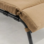 Chaise longue d'extérieur réglable avec coussin et table d'appoint
