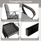 Gymax Lot de 2 fauteuils à bascule d'extérieur simples avec siège et