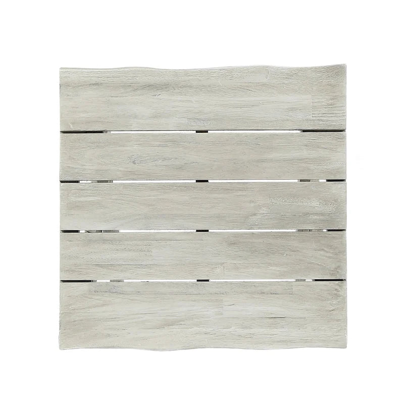 Table d'appoint d'extérieur, 45,7 cm (18 pouces), teck sablé, bois d'acacia gris