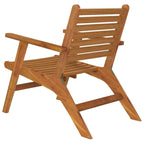 Ensemble de 2 chaises d'extérieur, design à lattes, bois d'acacia, finition brune