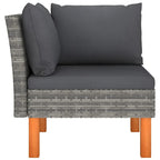 Canapé d'angle d'extérieur modulaire Casey 2 pièces, coussins en tissu rotin gris